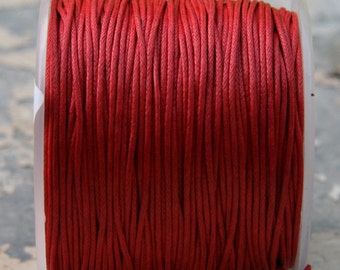 Red Wax Cord (1mm) 10m- 11 yards S 40 037