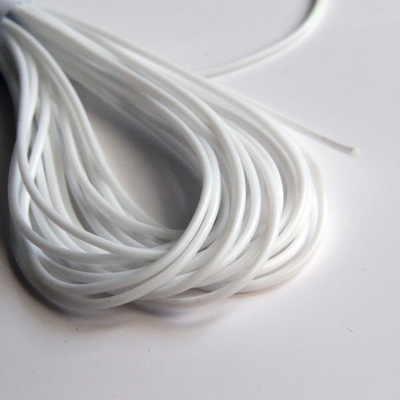 2mm White Rubber Solid Rubber cord White Round Rubber Cord S 40 255