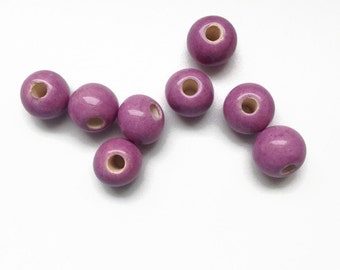 50% Off Purple Ceramic Beads, Purple beads, Purple greek ceramic beads  12mm  C 10 404