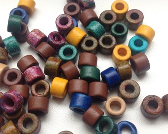 50% Off 60 Mixed Ceramic Beads Mini Tubes Greek Ceramic Beads- 4x6mm C 10 415