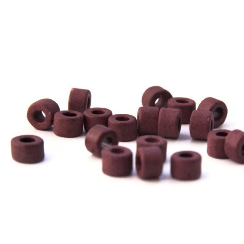 Burgundy Ceramic Beads, Dark Red Ceramic beads, greek ceramic beads 30pcs C 10 026 image 1