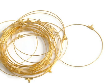 22 pcs Extra large Gold Tone Earring Hoops - 65 mm F 20 004