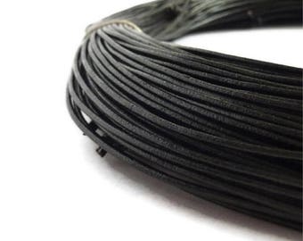 Black Leather Cord Greek leather cord 1.7mm 1m- 1 yard S 40 184