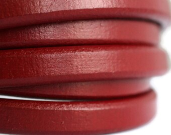 Burgundy  Red Licorice Leather Cord, licorice leather, greek leather cord, thick cord 6.69'' long S 40 028