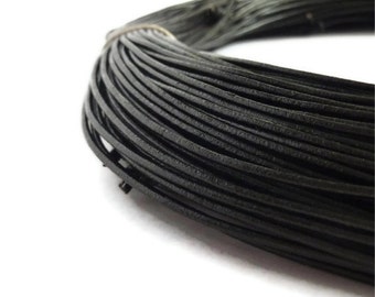 Black Leather Cord Greek leather cord 1.3mm 1m- 1 yard S 40 014