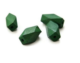 Green wooden beads, geometric green beads wood beads, W 70 005