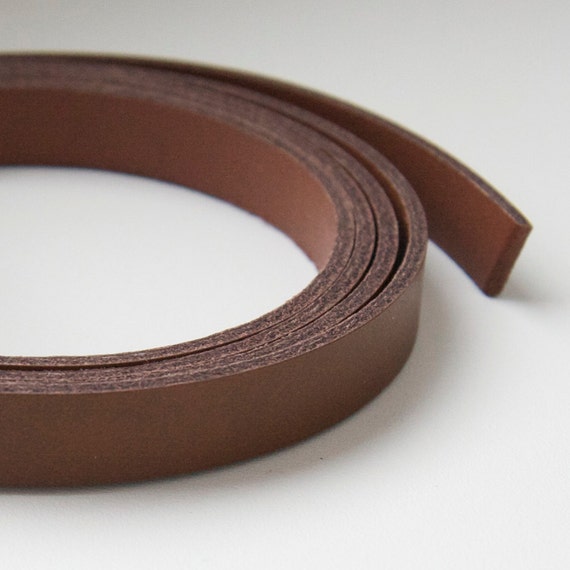 10mm Flat Leather Strip Tobacco Brown Flat Leather Cord 