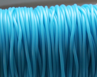 Rubber cord 2mm blue aqua  Blue Hollow Rubber tubing rubber cord S 40 080