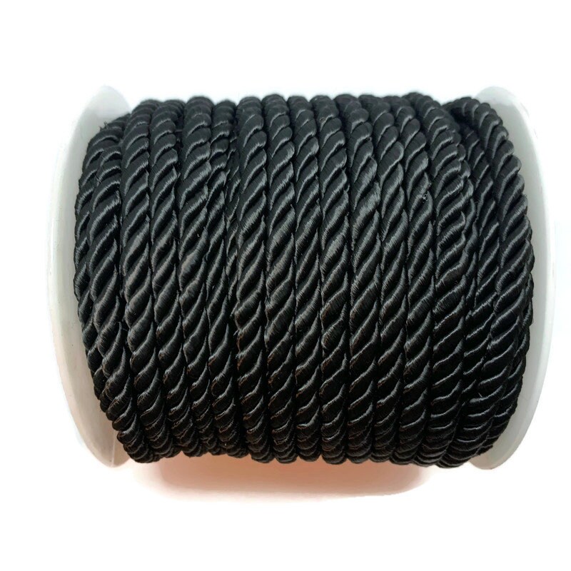 5/10M Silk Rope 3-Ply Braided Cord 5mm Twisted Cord Rope Polyester