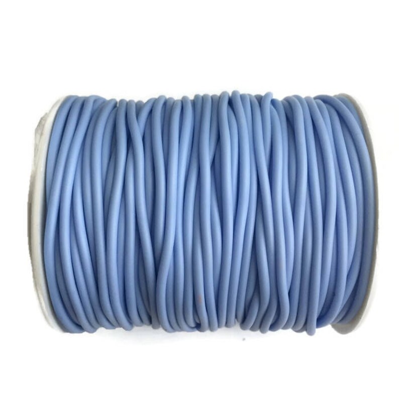Rubber cord 2mm Blue Hollow Rubber tubing rubber cord S 40 232 Etsy