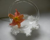Fenton SILVERCREST BASKET Milk Glass