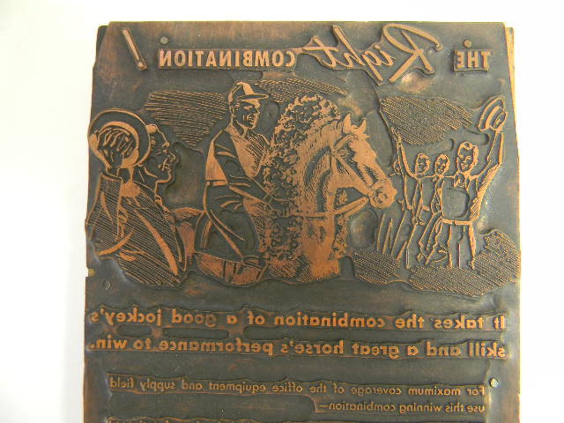 Vintage Brass Printing Plate GEYER PUBLICATIONS The Right Etsy