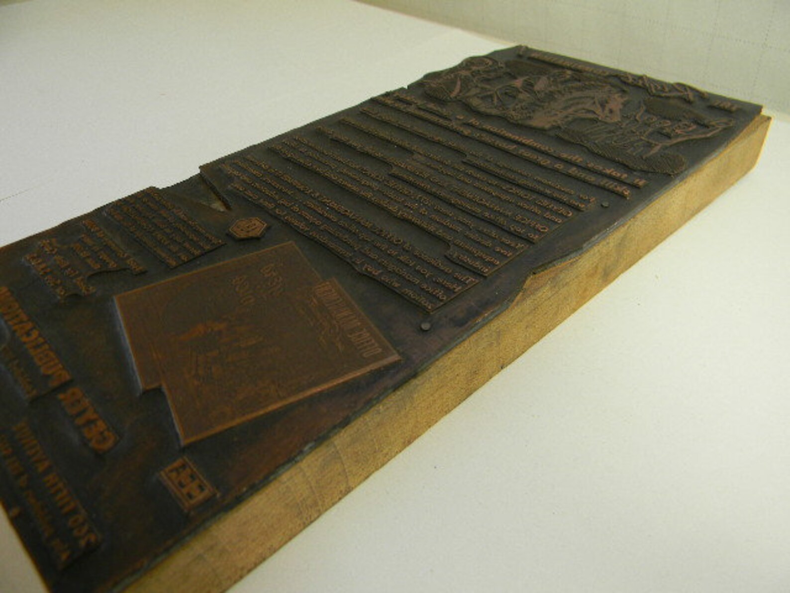 Vintage Brass Printing Plate GEYER PUBLICATIONS The Right Etsy