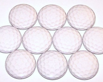 Golf Balls Pins (10 Pack), Golfing Party Favors, 1" or 1.5" or 2.25" Pinback Buttons or Magnets, Golf Balls Buttons, Golfer Gift, Sport Ball