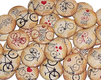 Pines para amantes de la bicicleta (paquete de 10), botones de ciclista, botones o imanes de 2,5 cm, 3,8 cm o 5,7 cm, recuerdos para fiestas de ciclismo, regalos de ciclismo