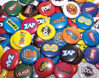 DC Comics Super Hero Buttons//Pins Marvel