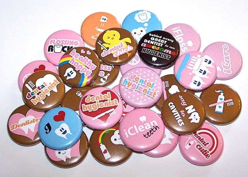 Dental Hygienist Pins 10 Pack Dental Party Favors 1 Etsy