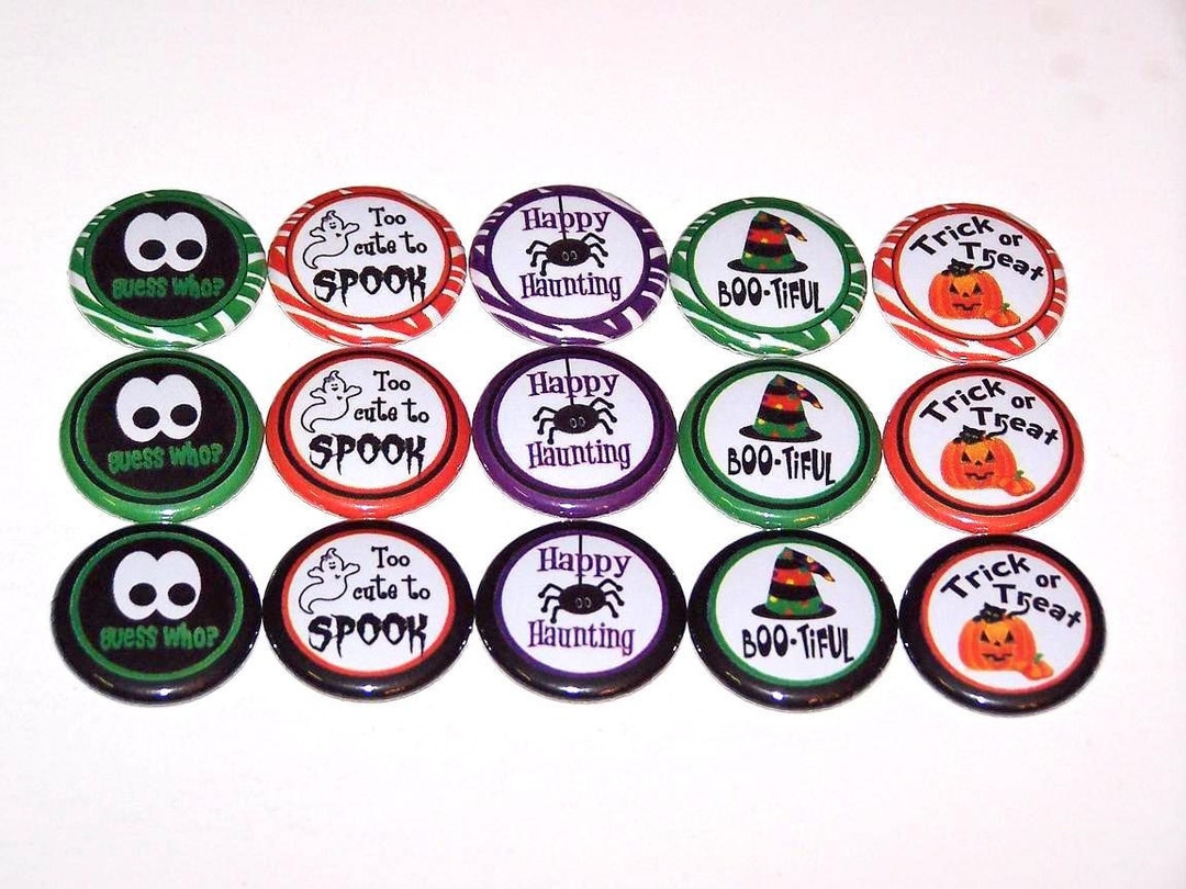 Halloween Variety 1 Inch Pin Back Buttons 1" Pins - Etsy