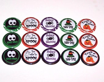Halloween Variety 1 Inch Pin Back Buttons 1" Pins