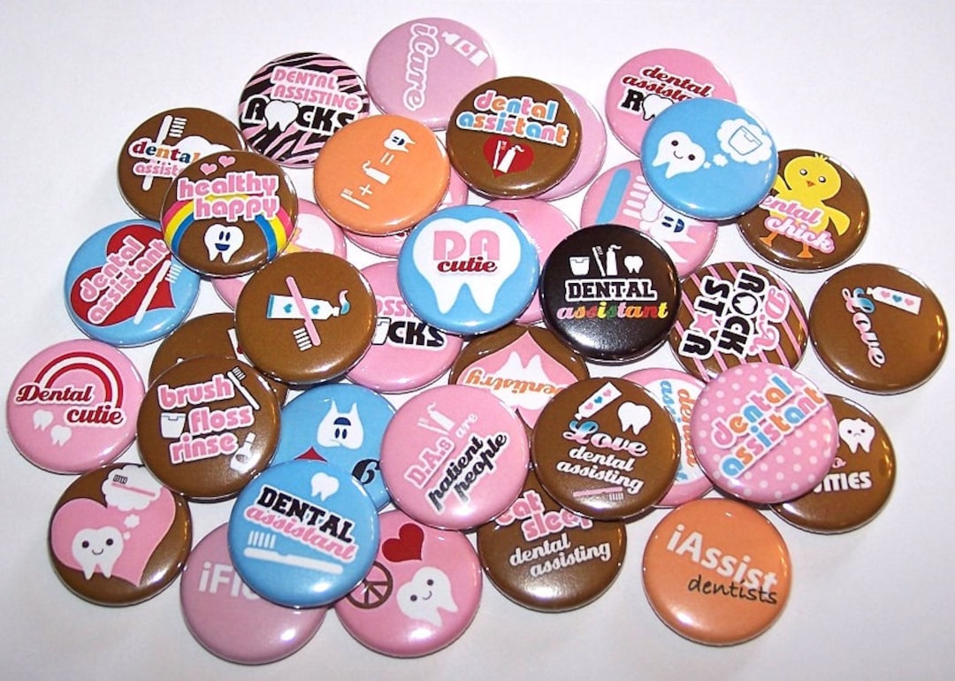 Dental Assistant Pins 10 Pack Dental Party Favors 1 Etsy