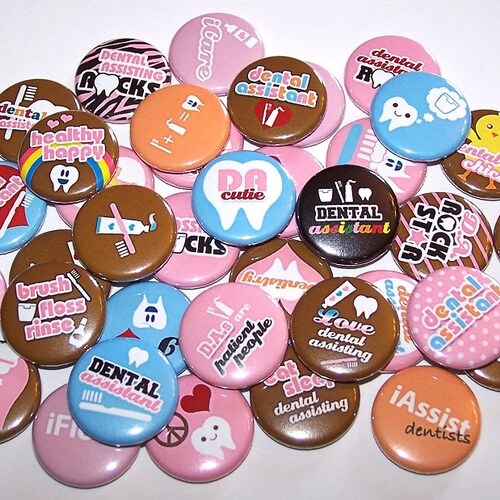 Happy Teeth Dental Pins 10 Pack Dentist Party Favors Etsy