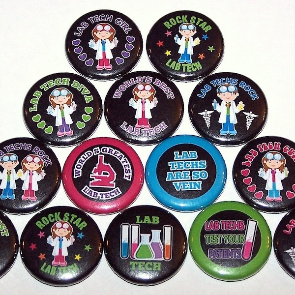 Lab Tech Pins Etsy