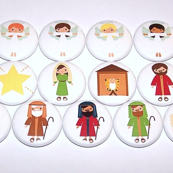 Nativity Button Set Etsy