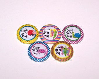 Lindo como un error 1 pulgada Pin back Buttons 1" Pines o imanes