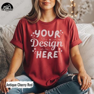Gildan 64000 Tshirt Mockup Bundle, G640 T-Shirt Mock-up Bundle, Real Model Mock, Neutral Simple Spring Summer Gildan 640 Tee Shirt Mocks image 10