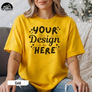 Gildan 64000 Tshirt Mockup Bundle, G640 T-Shirt Mock-up Bundle, Real Model Mock, Neutral Simple Spring Summer Gildan 640 Tee Shirt Mocks image 12