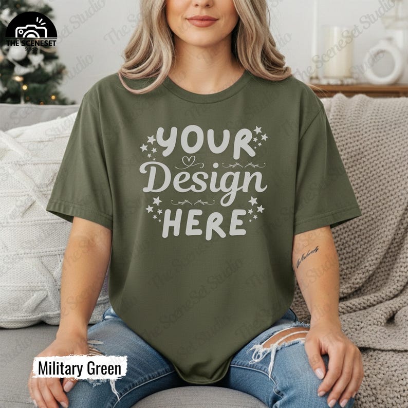 Gildan 64000 Tshirt Mockup Bundle, G640 T-Shirt Mock-up Bundle, Real Model Mock, Neutral Simple Spring Summer Gildan 640 Tee Shirt Mocks image 4