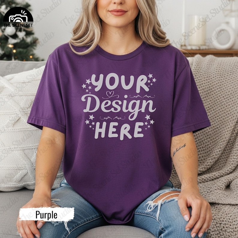 Gildan 64000 Tshirt Mockup Bundle, G640 T-Shirt Mock-up Bundle, Real Model Mock, Neutral Simple Spring Summer Gildan 640 Tee Shirt Mocks image 3