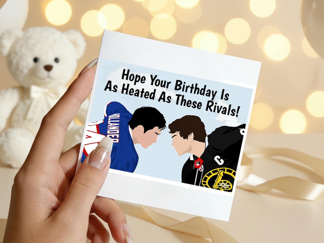 Happy Rivals Day Sports Rivalry Birthday Card, Heated Rivals Illustration - Etsy