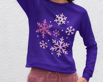 Winter Snowflake Long Sleeve Tee | Ultra Cotton Unisex Shirt