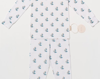 Ensemble pyjama bébé fille Rêve de dragon, pyjamas en coton doux pour tout-petits, vêtements de nuit pour enfants à manches longues, tenue de pyjama animal mignon, cadeau de baby shower