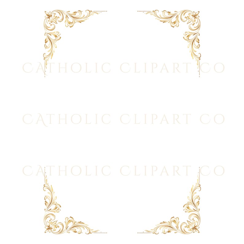 Catholic Certificate Frames Clipart | Gold Foil Sacramental Frame ...