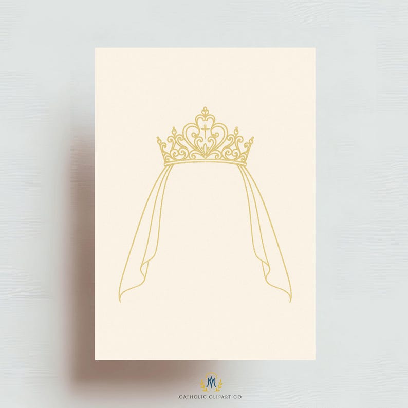 St. Joseph wedding emblem gold line illustration • Emblema de San José en ilustración dorada