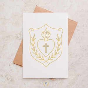 Holy Family gold outline clipart for wedding programs • Sagrada Familia en líneas doradas para programas de boda