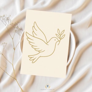 Pair of wedding doves with gold cross • Pareja de palomas con cruz dorada