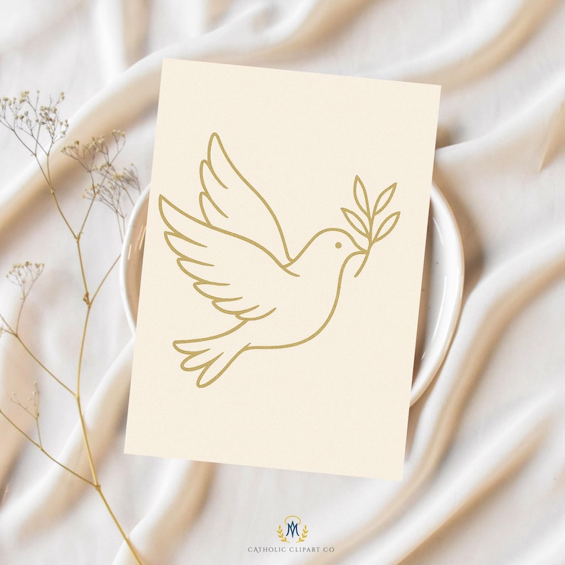 Pair of wedding doves with gold cross • Pareja de palomas con cruz dorada