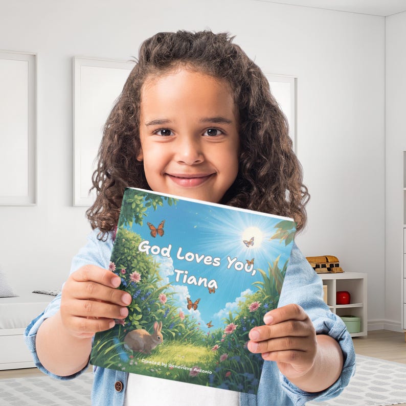 Personalized Children's Bible Verse Book God Loves You Keepsake Gift
