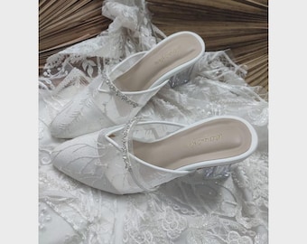 FS022 flatandshoes women's wedding shoes citra white