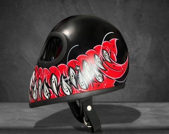 Alien Helmet Venom - Helm Custom Motorcycle Style Retro