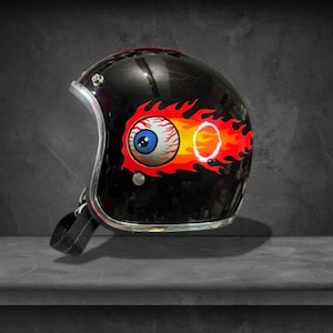 eyeball motorcycle helmet Everything Graphix Evil Eyes No Fear Biker Reflective Decal Sticker M2 5 1/2" X 1 1/2" (Reflective White) : Automotive Helps drivers see you and not run you over at night Troy Lee SE4 Carbon Eyeball