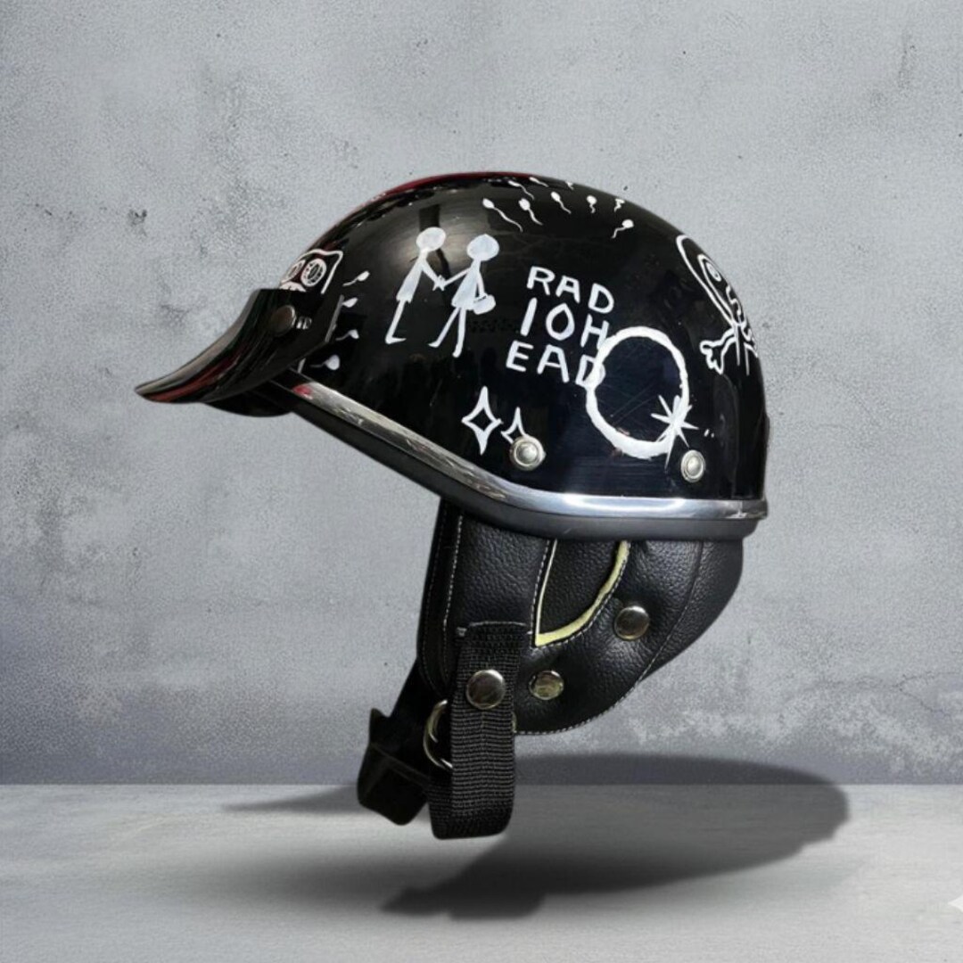 cruiser motorcycle helmets Daytona Cruiser Open Face Motorcycle Helmet - Visor & Graphics - Captain America Stealth