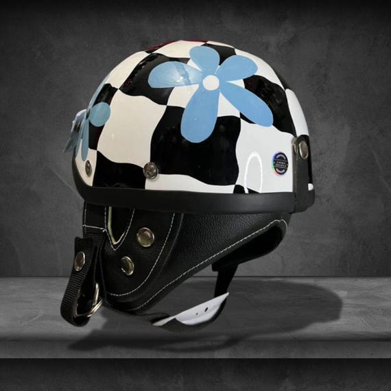 checkered blue motorcycle helmet Vega Crux Dx Checks Black SHOEI pushed its resources and technologies to the brink Checkered Helmetskin - Blue -