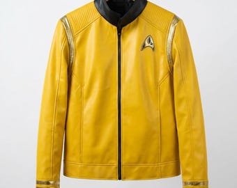 Star Men Anson Mount Yellow Faux Leather Jacket by Rogueskin – Cosplay Costume Edition