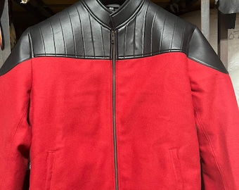 Captain Picard Red Suede Jacket by Rogueskin – Handmade Inspired Design