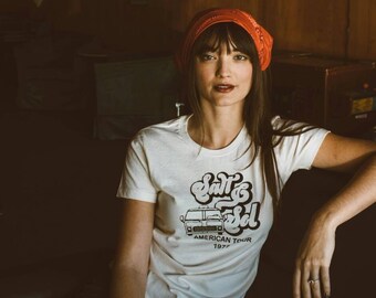 Organic Cotton 1977 American Tour | Ladies Tee by Salt & Sol | Handmade Sustainable Women's Apparel