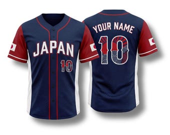 Japan Baseball Jersey Custom Name Number Shirt, Soccer Fan Gift 2026